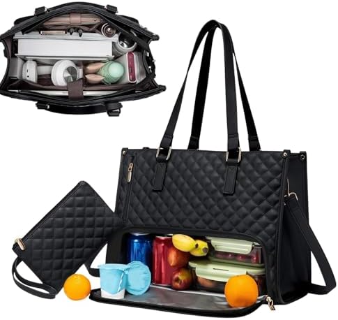 2-in-1 Insulated Lunch & Laptop Tote - Work Travel Bag