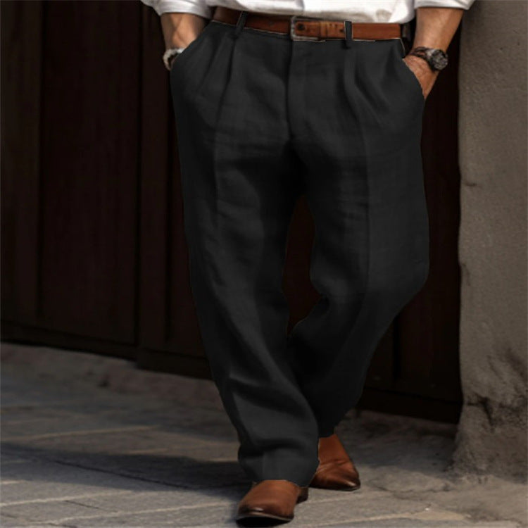 Men's Lightweight Linen Pants - Breathable Comfort for Warm Days
