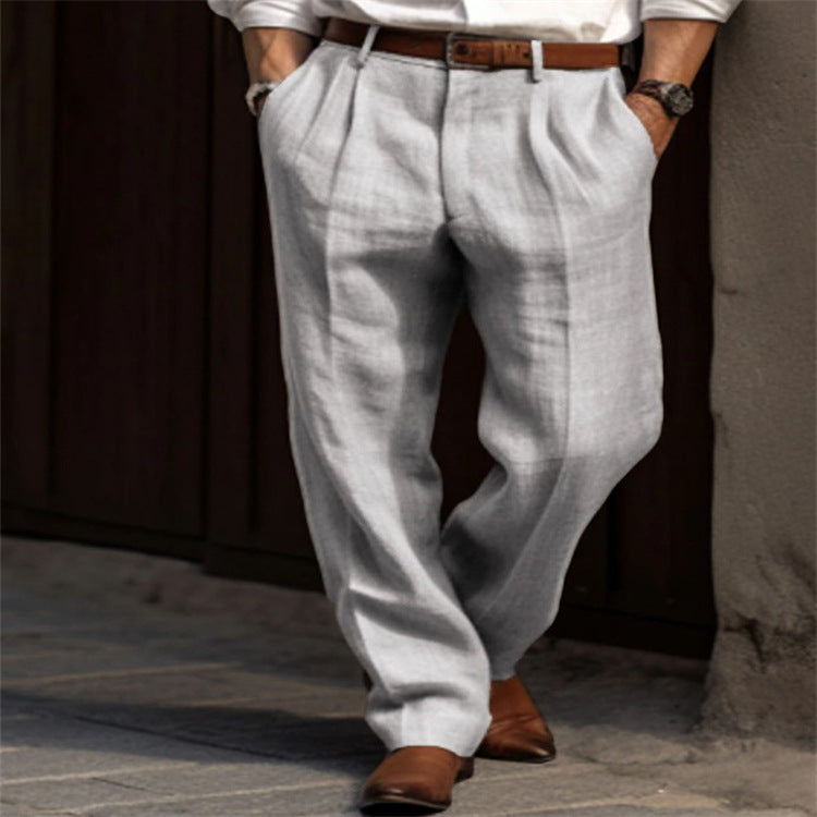 Men's Lightweight Linen Pants - Breathable Comfort for Warm Days
