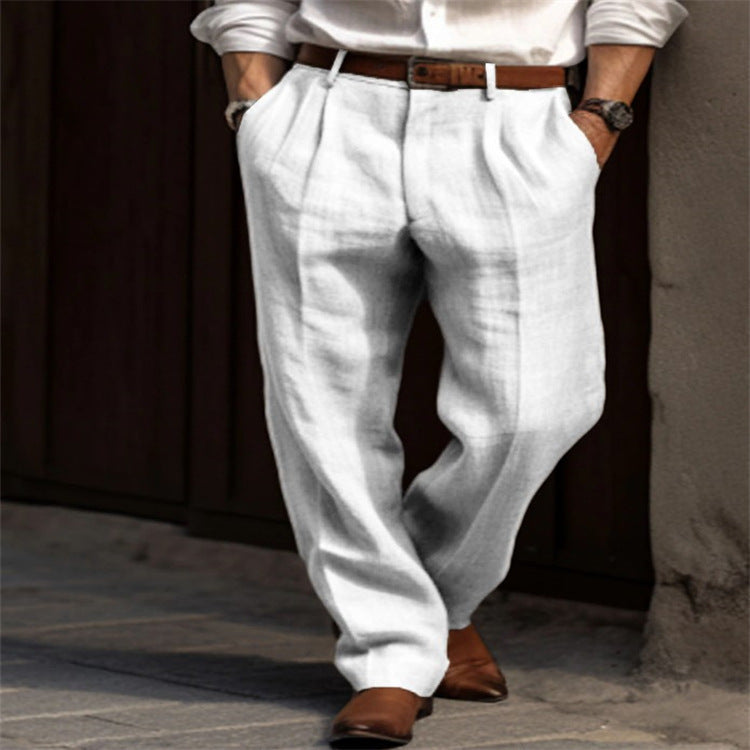 Men's Lightweight Linen Pants - Breathable Comfort for Warm Days