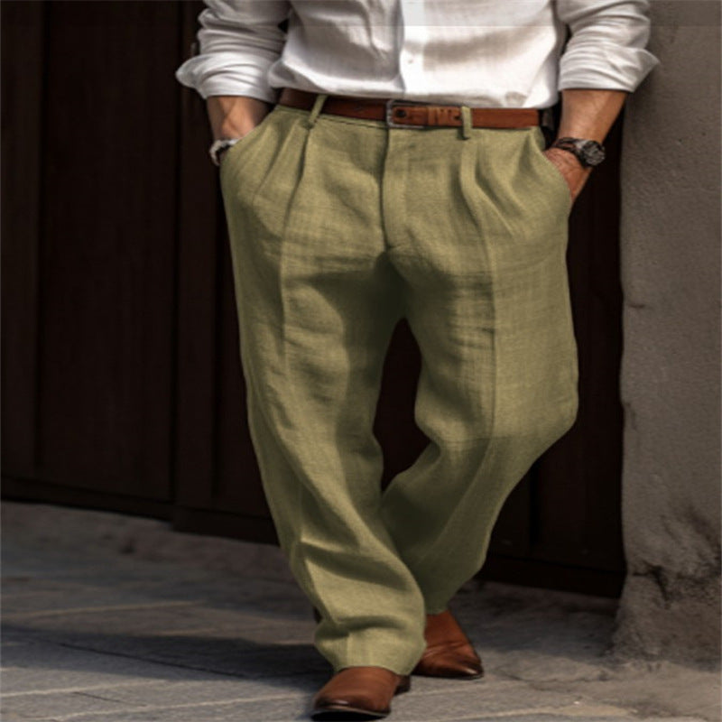 Men's Lightweight Linen Pants - Breathable Comfort for Warm Days
