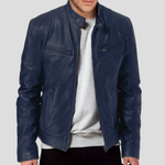 Classic Men's Faux Leather Jacket - Timeless Style, Modern Comfort