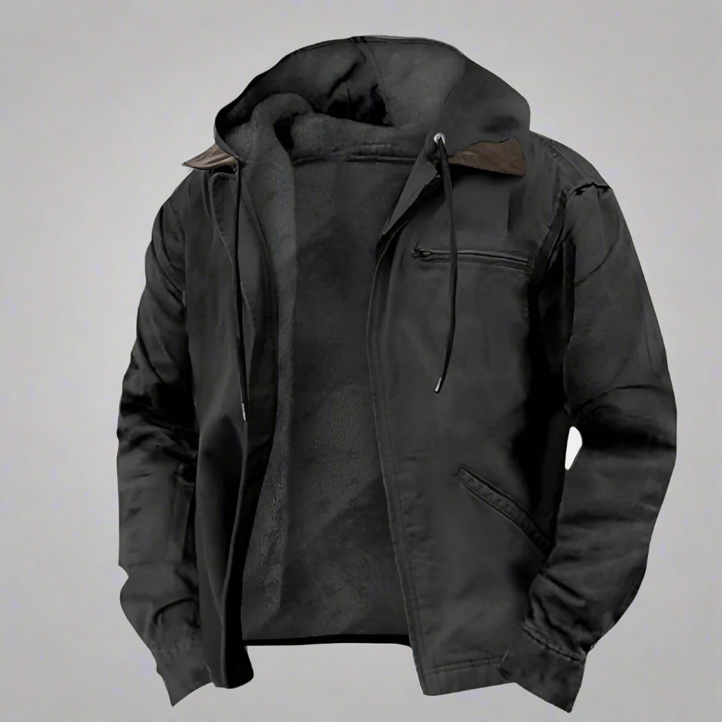 Classic Men's Hooded Jacket - Warm, Durable Everyday Style