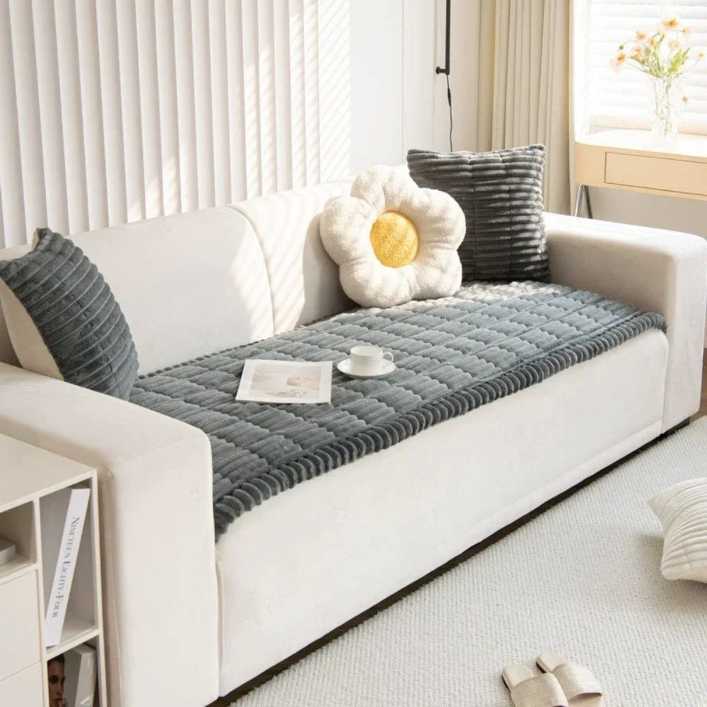 Ultra Plush Sofa Slipcover - Cozy Couch Cover for Fall & Winter