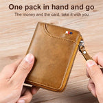 Men's RFID Blocking Wallet - Vintage PU Leather Card Holder
