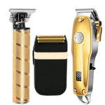 Pro Hair Clippers Set - Cordless Gold Fade Clipper Kit