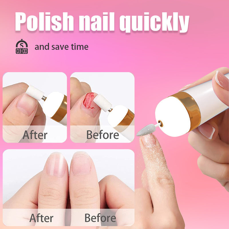 5-in-1 Electric Nail Polisher - Portable Manicure Tool with Light