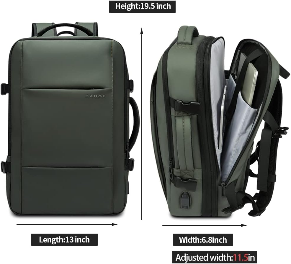 Expandable Travel Backpack - Laptop Sleeve & Duffle Carry