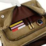 Men's Canvas Messenger Bag - Durable Satchel Sling Bag