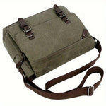 Men's Canvas Messenger Bag - Durable Satchel Sling Bag