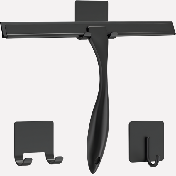 Stainless Steel Shower Squeegee - Wall-Mount Glass Cleaner