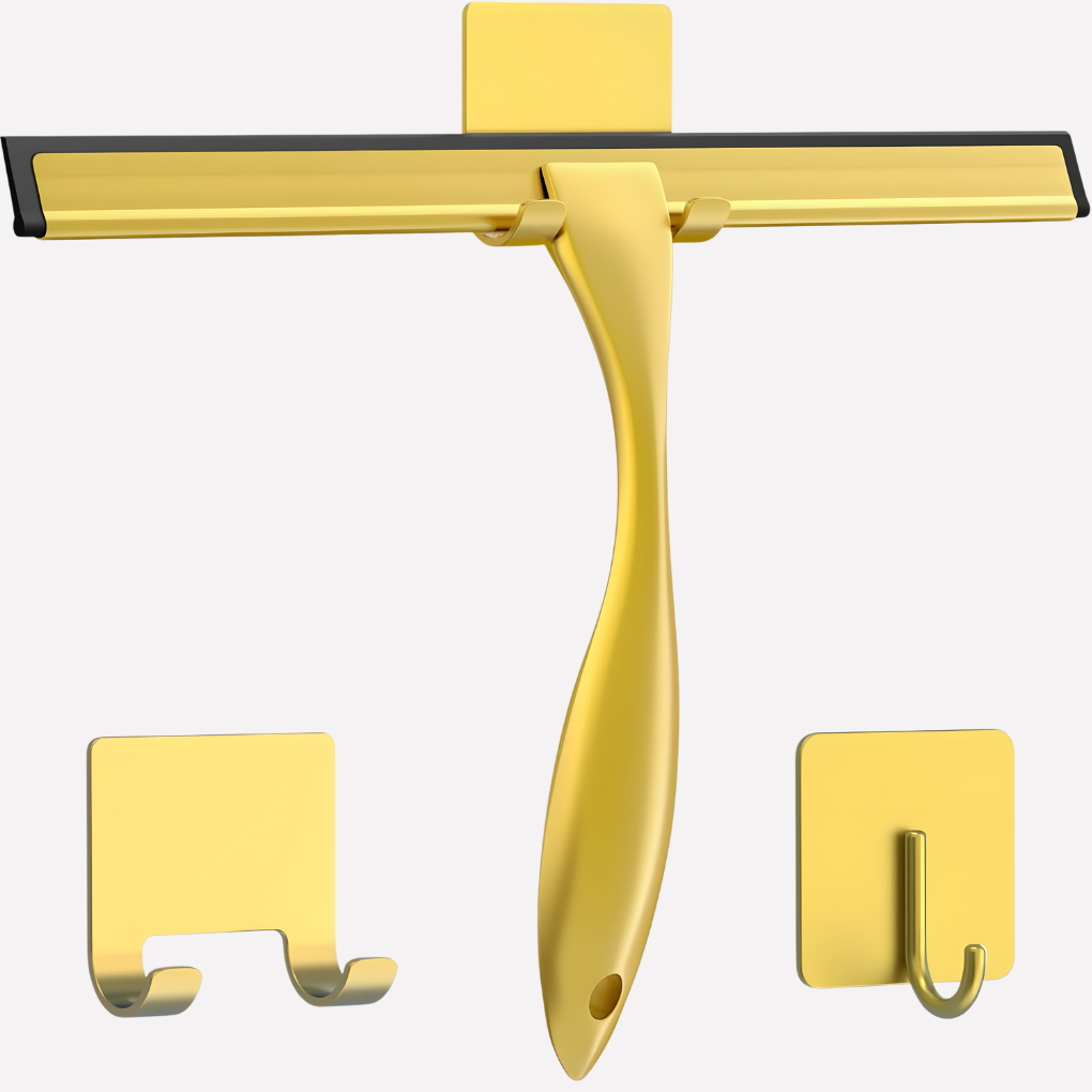 Stainless Steel Shower Squeegee - Wall-Mount Glass Cleaner
