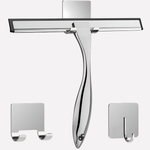 Stainless Steel Shower Squeegee - Wall-Mount Glass Cleaner