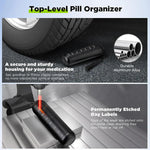 7-Day Aluminum Pill Organizer - Portable Travel Pill Box