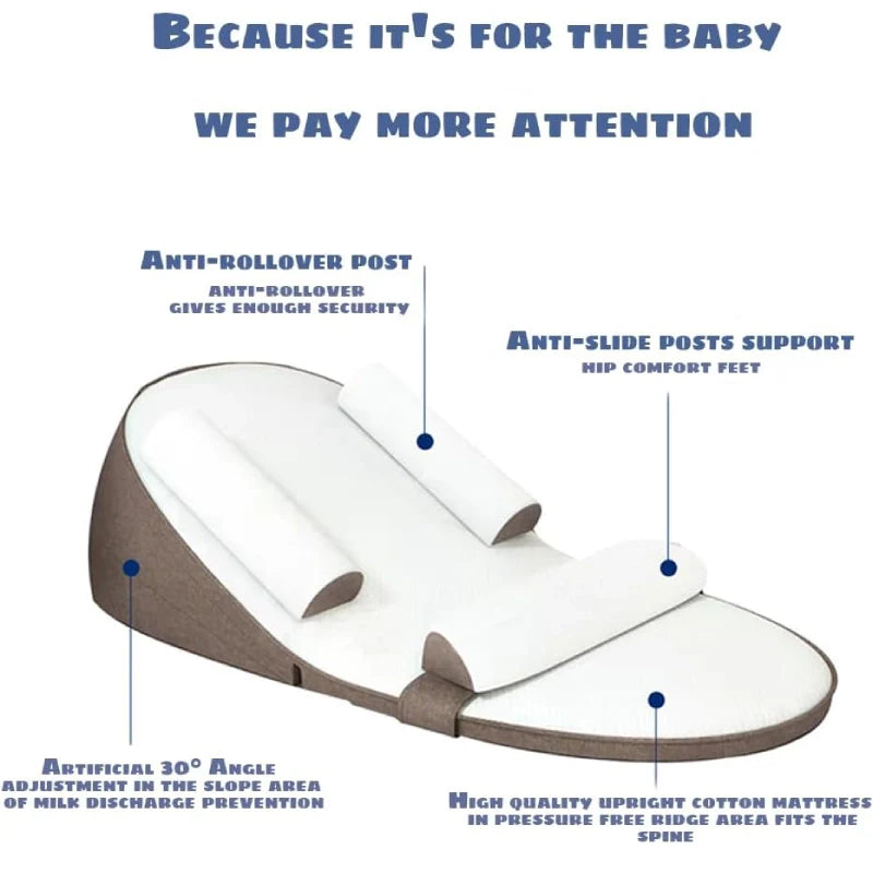 Baby Wedge Pillow - Side Sleeper Support for Newborns