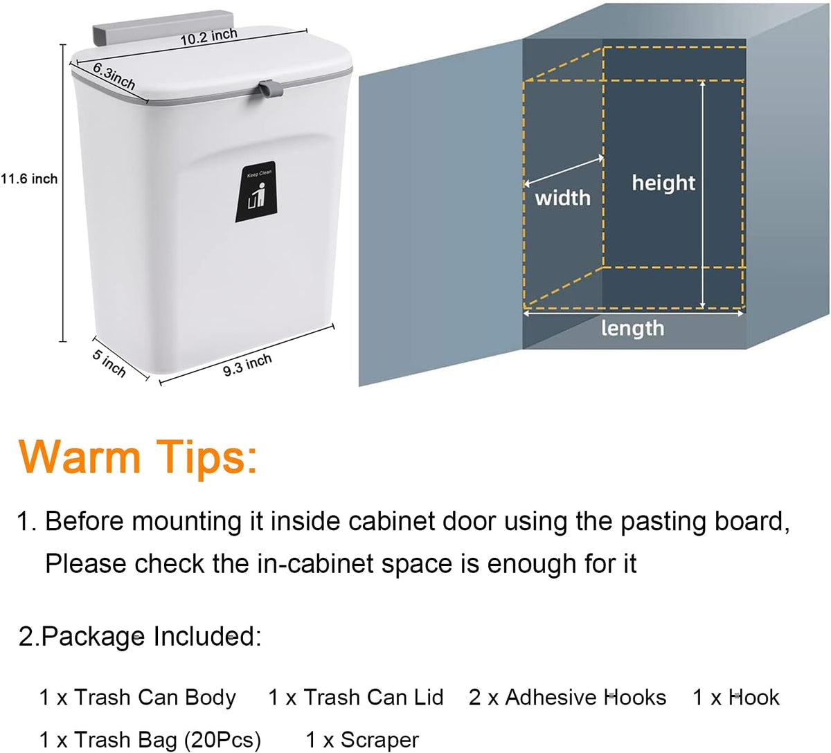 2.4-Gallon Compost Bin - Odor-Sealing Countertop or Under-Sink