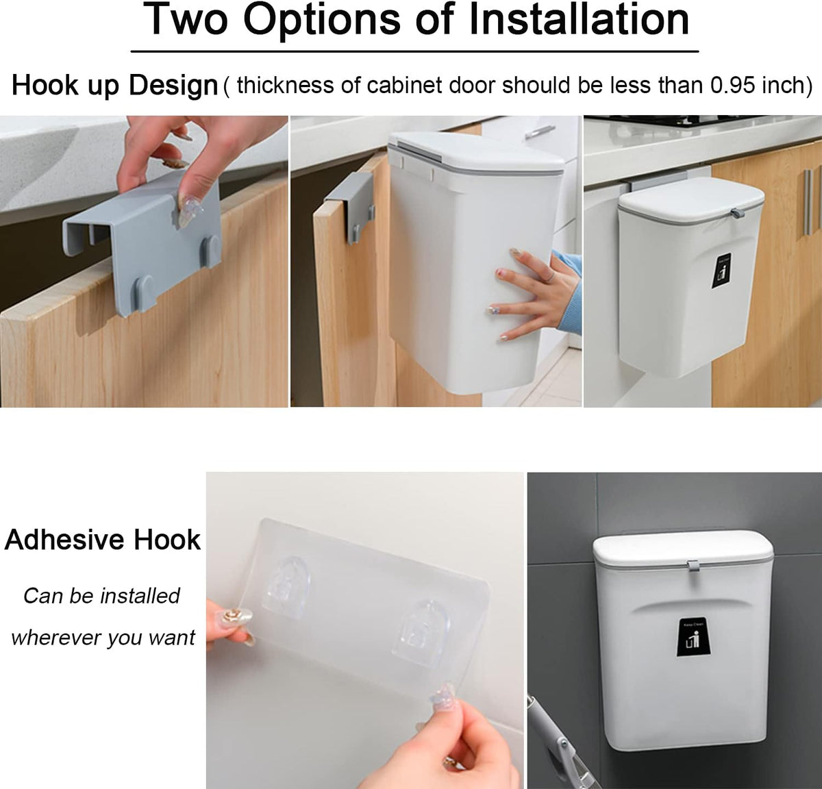 2.4-Gallon Compost Bin - Odor-Sealing Countertop or Under-Sink