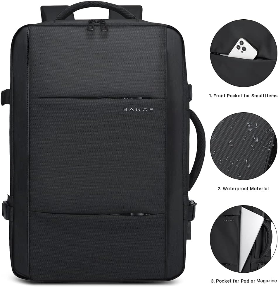 Expandable Travel Backpack - Laptop Sleeve & Duffle Carry