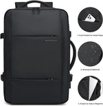 Expandable Travel Backpack - Laptop Sleeve & Duffle Carry