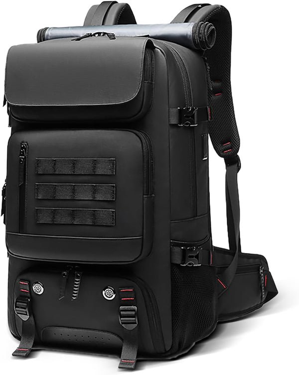 50L Waterproof Travel Backpack - Shoe Compartment & USB Port