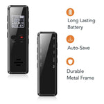 Digital Voice Recorder - Auto-Save Audio With Built-In Speaker