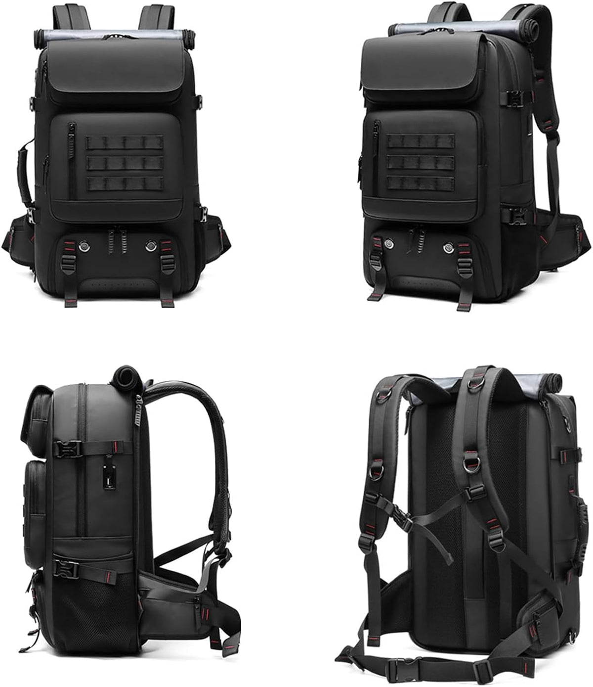 50L Waterproof Travel Backpack - Shoe Compartment & USB Port