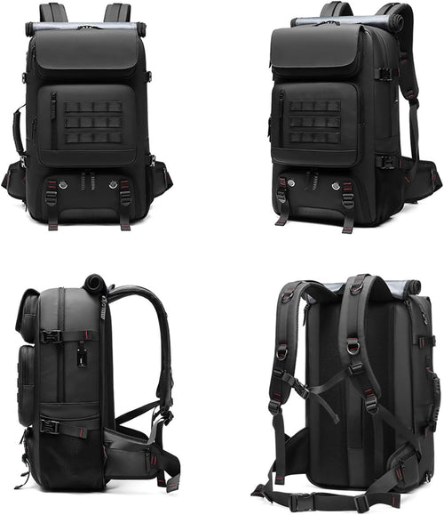 50L Waterproof Travel Backpack - Shoe Compartment & USB Port
