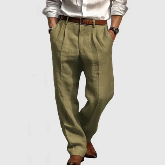 Men's Cotton-Linen Trousers - Breathable Everyday Comfort