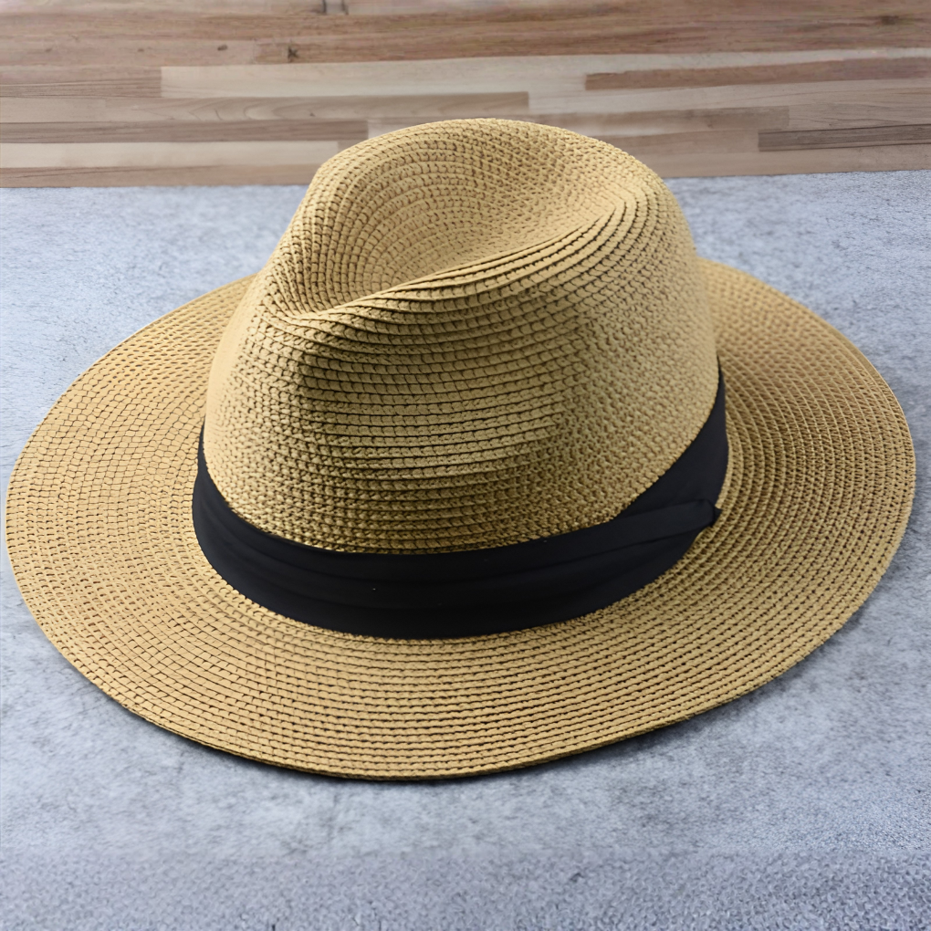 Handcrafted Panama Hat - Breathable Toquilla Straw Sun Hat