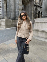 Women's Cropped Tweed Jacket - Timeless Sophistication, Modern Fit