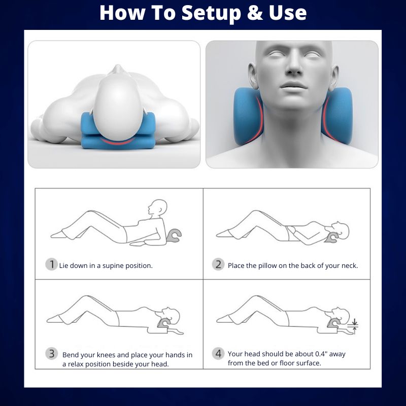 Cervical Neck Stretcher Pillow - Traction Support for Neck Comfort