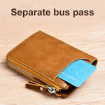Men's RFID Blocking Wallet - Vintage PU Leather Card Holder