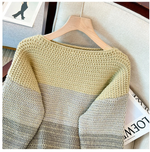 Cozy Plus Size Fall Sweater - Lounge-Style Color-Block Patchwork