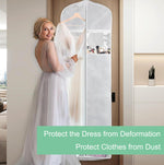 Full-Length Bridal Gown Cover - Dustproof Wedding Dress Storage Bag