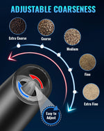 Electric Salt & Pepper Grinder - One-Hand Automatic Spice Mill
