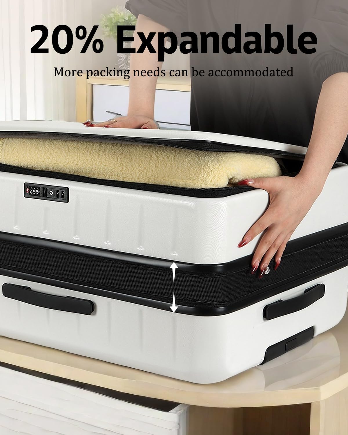 Skyward Expandable Hard Shell Carry-On - Front Pocket & TSA Lock