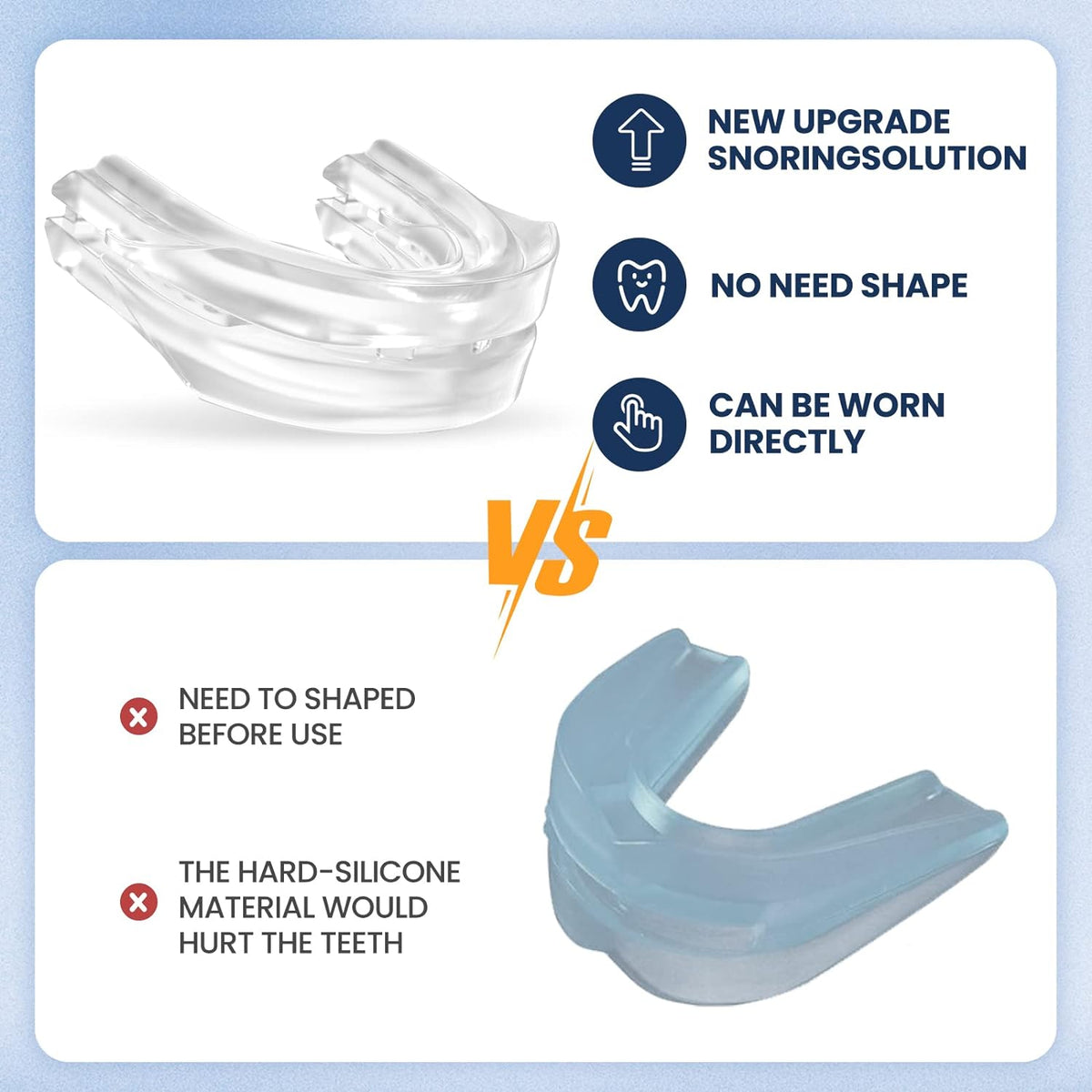 Anti-Snoring Mouthpiece Guard - Comfortable Jaw-Positioning Design