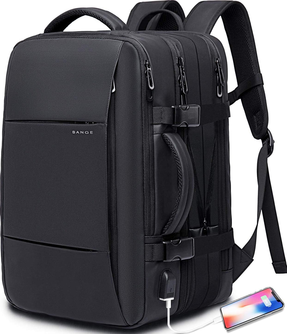 Expandable Travel Backpack - Laptop Sleeve & Duffle Carry