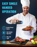 Electric Salt & Pepper Grinder - One-Hand Automatic Spice Mill