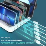Multi-Device Fast Charging Station - Charges 6 Devices at Once