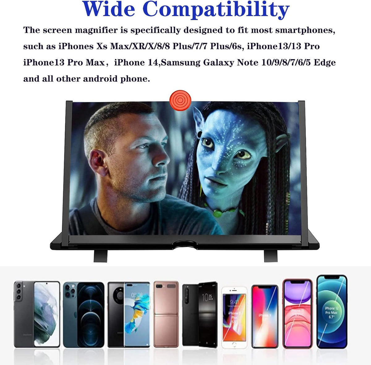 16-Inch Phone Screen Magnifier - HD Movie & Gaming Viewer