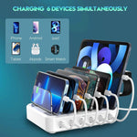 Multi-Device Fast Charging Station - Charges 6 Devices at Once