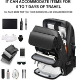 50L Waterproof Travel Backpack - Shoe Compartment & USB Port