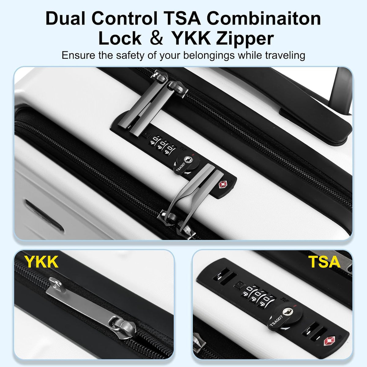 Skyward Expandable Hard Shell Carry-On - Front Pocket & TSA Lock