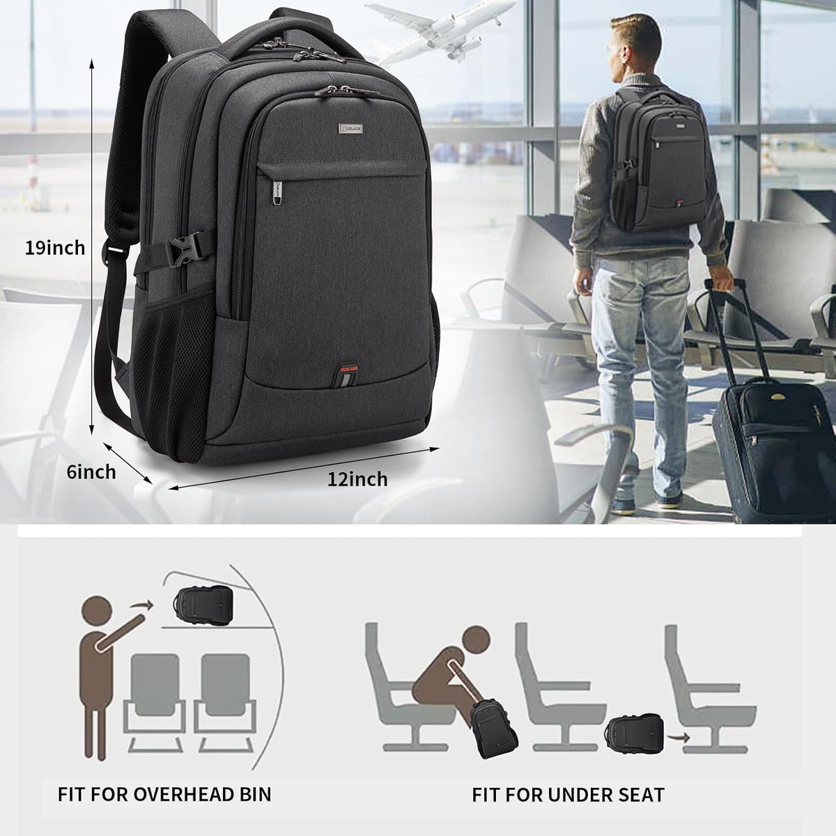 Water-Resistant Laptop Backpack - USB Port & Anti-Theft Pocket