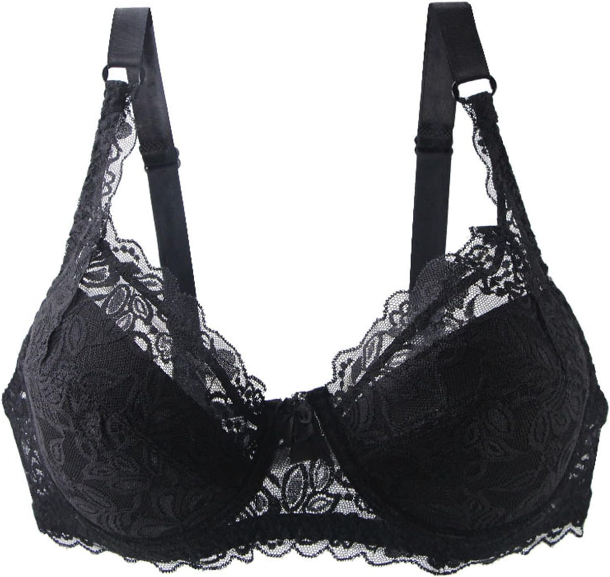 Plus-Size Lace Push-Up Bra - Comfortable Curve-Enhancing Design