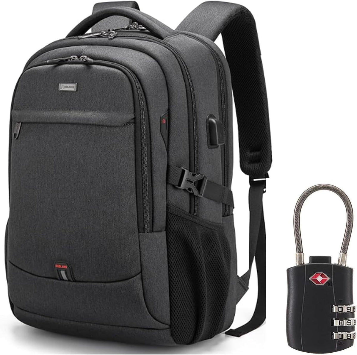 Water-Resistant Laptop Backpack - USB Port & Anti-Theft Pocket
