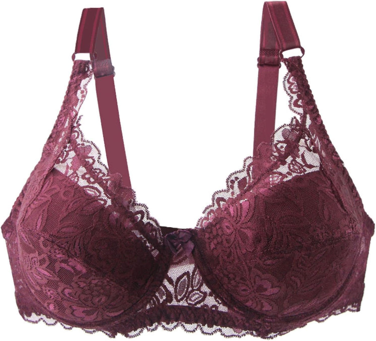 Plus-Size Lace Push-Up Bra - Comfortable Curve-Enhancing Design