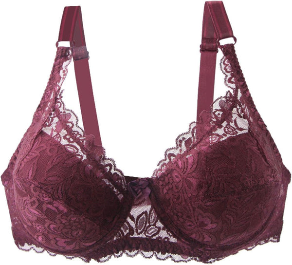 Plus-Size Lace Push-Up Bra - Comfortable Curve-Enhancing Design