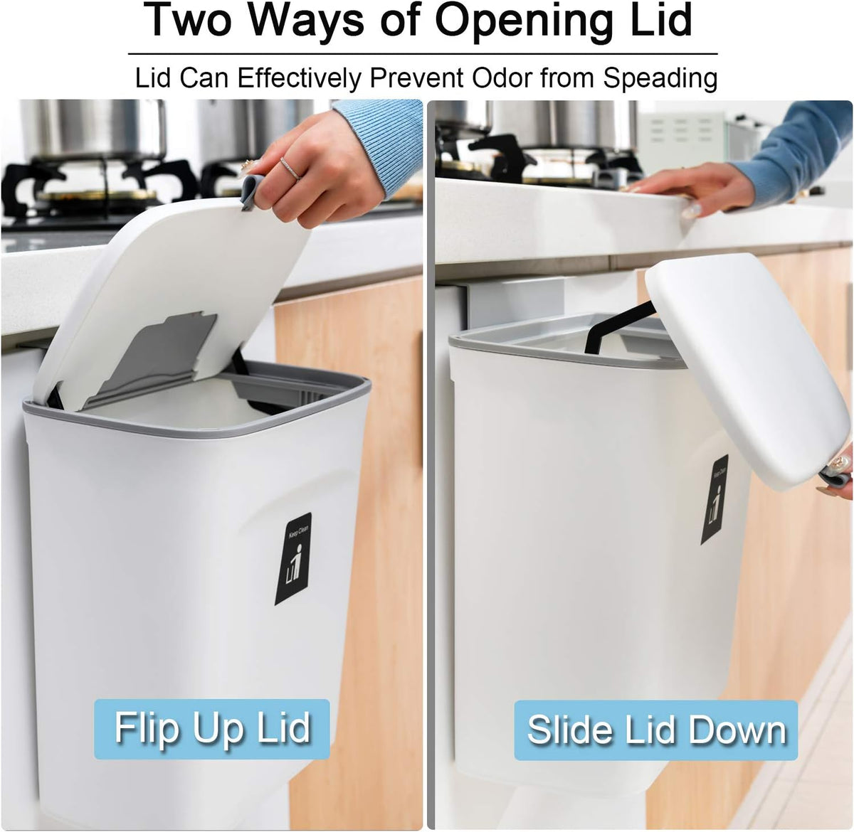 2.4-Gallon Compost Bin - Odor-Sealing Countertop or Under-Sink